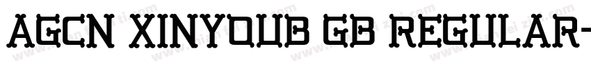 AGCN XinyouB GB Regular字体转换